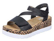 153-99-006 Dames Sandalen Mode Rieker V3964-01 Zwart (2302)